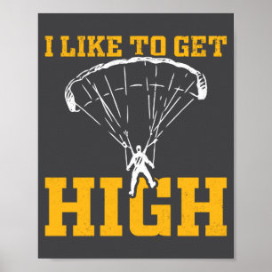 Funny Parachute Quote Skydiver Poster