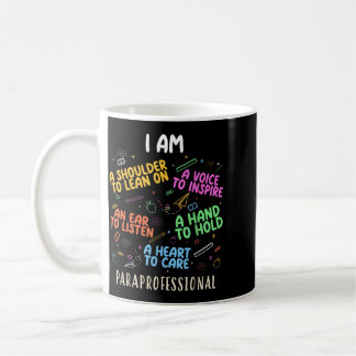 Funny Paraeducator Heart To Care Paraprofessional Coffee Mug