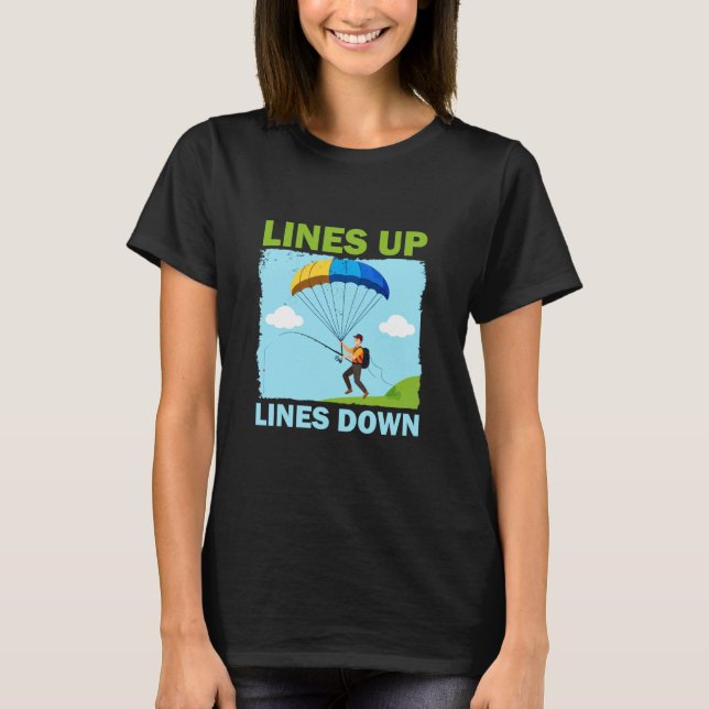 Funny Paragliding Fishing T-Shirt (Front)