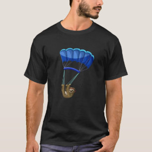 Funny Paragliding Flying Sloth Skydiving Paraglide T-Shirt