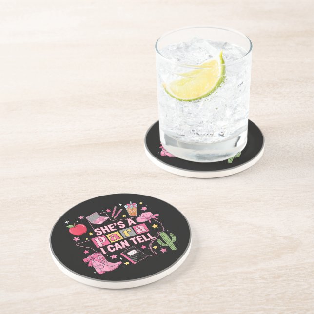 Funny Paraprofessional - She's A Para I Can Tell Coaster (Side)