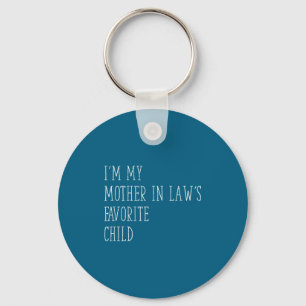 Funny Parent Men Women I'm My Mother In Law's Favo Key Ring