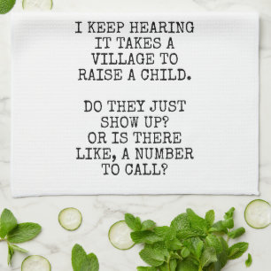 Funny Parenting Tea Towel
