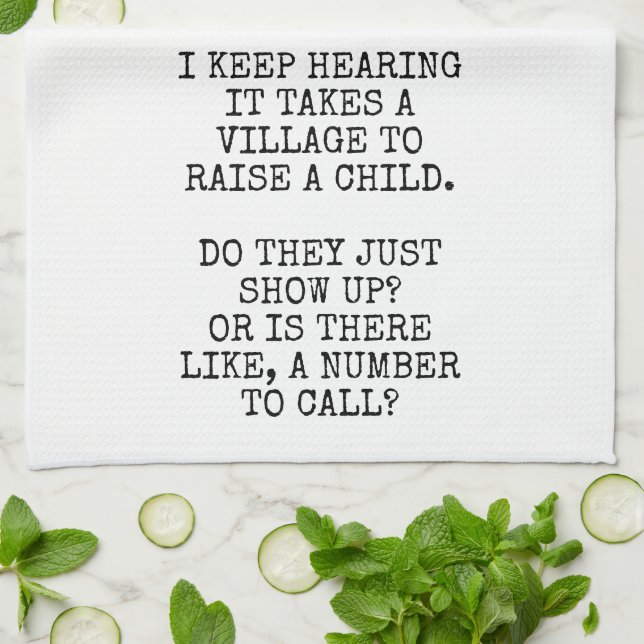 Funny Parenting Tea Towel (Folded)