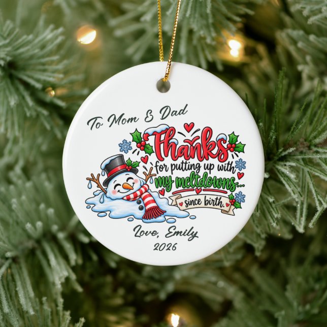 Funny Parents Meltdown Ornament (Tree)