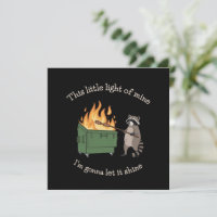 Funny Parody Dumpster Fire Racoon Mental Health