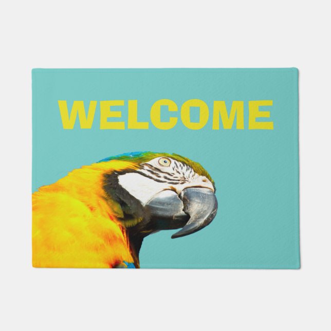 Funny Parrot Bird Welcome Doormat (Front)