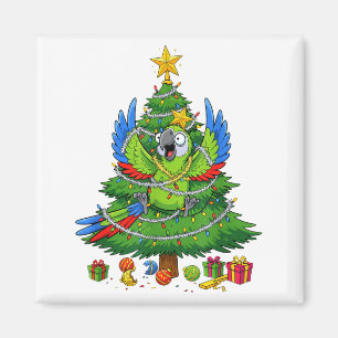 Funny Parrot Christmas Tree Lights Kids Mens Women Magnet
