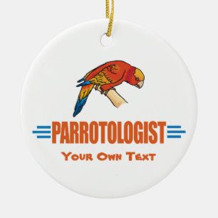 Funny Parrot Lover Ceramic Tree Decoration