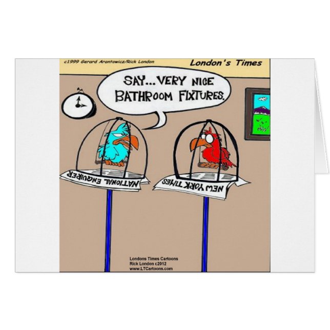Funny Parrots Bathroom Fixtures Gifts & Tees (Front Horizontal)