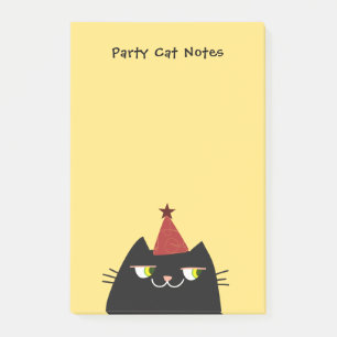 Funny Party Cat Sticky Notes Cute Kawaii