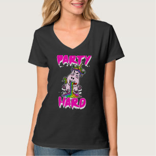 Funny Party Hard Unicorn Drunk Alcohol Festival Pr T-Shirt