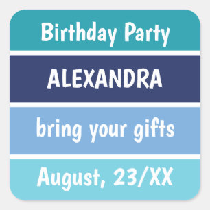 Funny Party Invitation Square Sticker