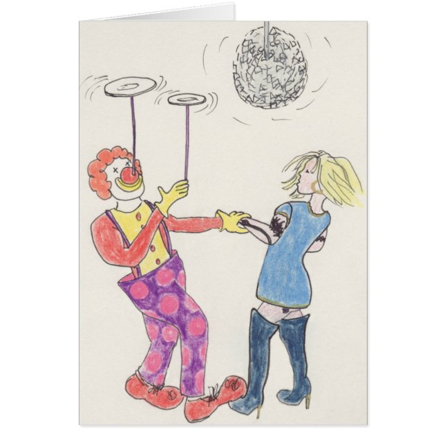 Funny Party Love Clown Romance Humour Valentines  (Front)
