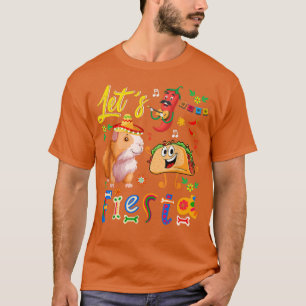 Funny Party Meican Guinea Pig With Sombrero Taco C T-Shirt