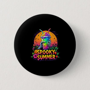 Funny Party Spooky Summer Drinks Summerween Vibes  6 Cm Round Badge
