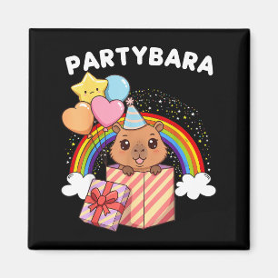 Funny Partybara Capybara Happy Birthday Kids Boys  Magnet
