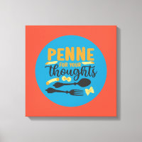 Funny Pasta Food Pun Vintage Colour Typography Art