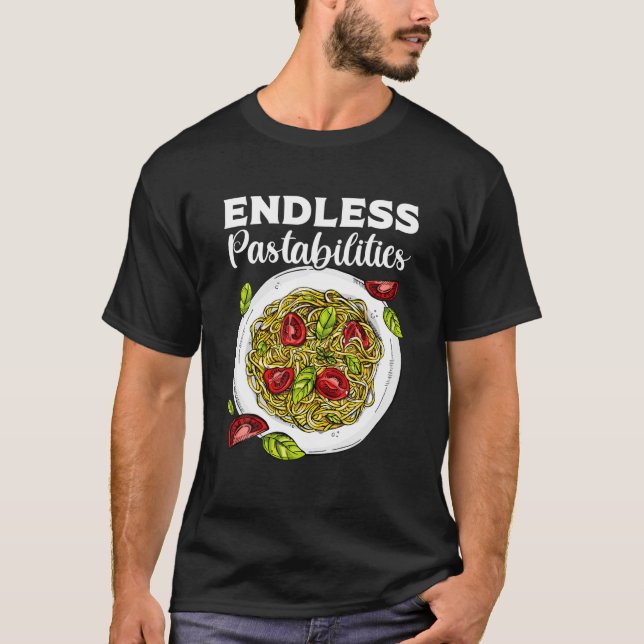 Funny Pasta Lovers S, Endless Pastabilities T-Shirt (Front)