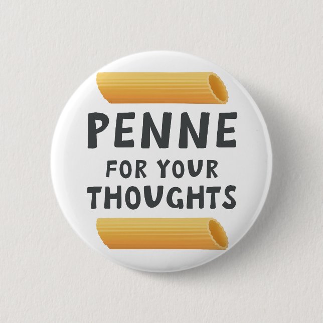 Funny Pasta Pun 6 Cm Round Badge (Front)