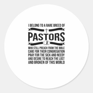 Funny Pastor Appreciation Gift Christian Preacher Classic Round Sticker