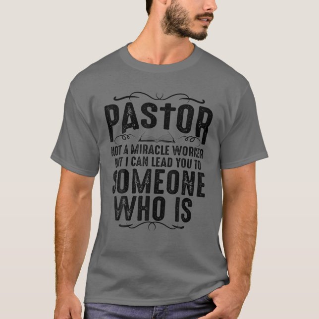 Funny Pastor Gift For Men Cool Christian Church Ap T-Shirt (Front)