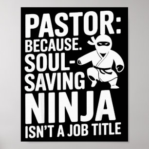 Funny Pastor Humor Christian Faith Leadership Joke Poster