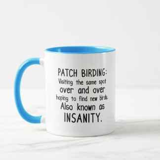 Funny Patch Birding is Insanity Mug
