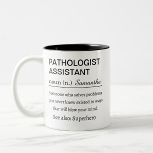 Funny Pathologist Assistant Definition Two-Tone Coffee Mug