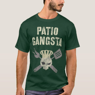 Funny PATIO GANGSTA Chef Grilling Home BBQ Grill C T-Shirt