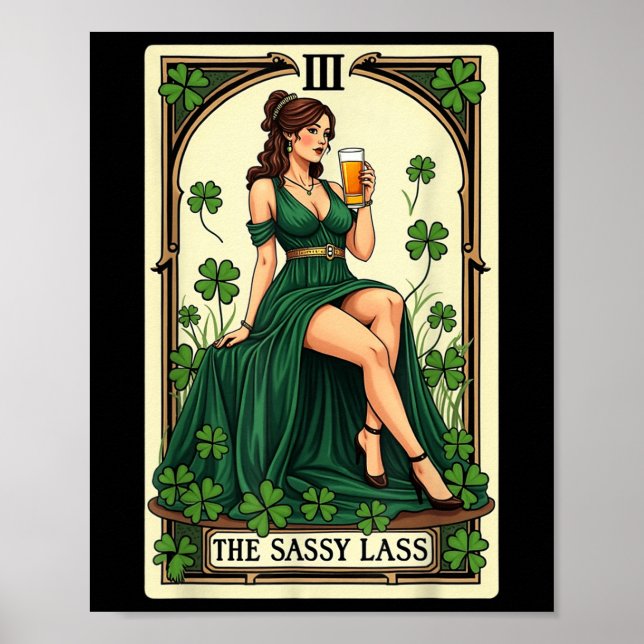 Funny Patricks Day The Sy L Tarot Card Uni  Poster (Front)