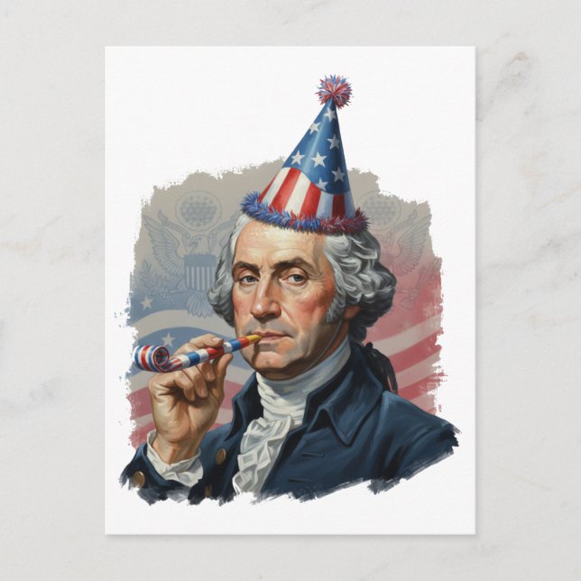 Funny Patriotic 4th of July Celebration Postcard (Front)
