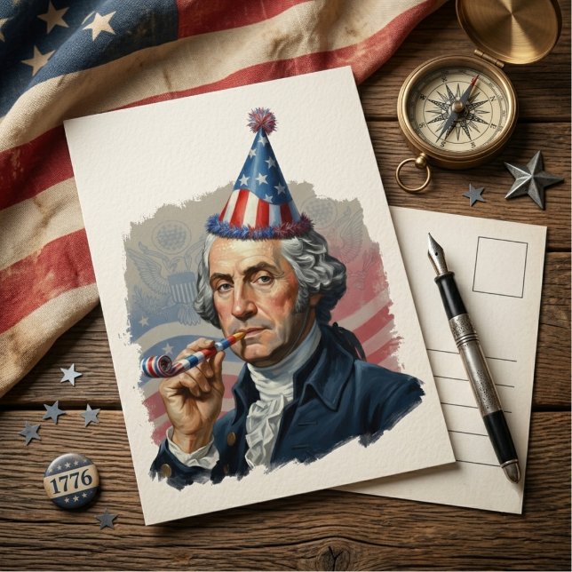 Funny Patriotic 4th of July Celebration Postcard (Creator Uploaded)