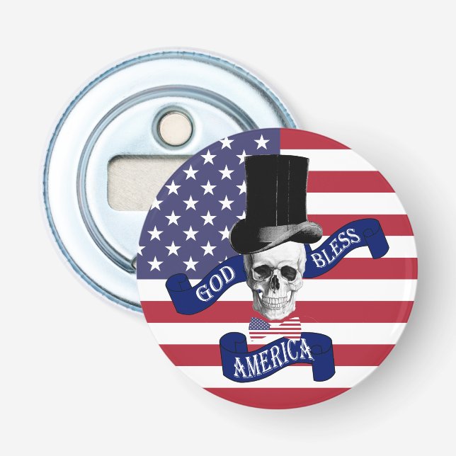 Funny patriotic American Bottle Opener (Front)