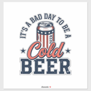 Funny Patriotic Cold Beer Vintage Vector Shirt Des