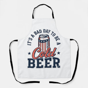Funny Patriotic Cold Beer Vintage Vector Shirt Des Apron
