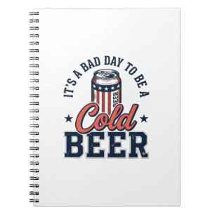 Funny Patriotic Cold Beer Vintage Vector Shirt Des Notebook