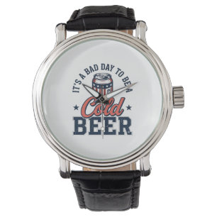 Funny Patriotic Cold Beer Vintage Vector Shirt Des Watch