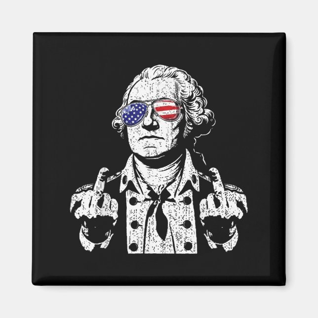 Funny Patriotic Dom Founding Father Sungles Magnet (Front)