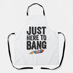 Funny Patriotic Firework Bang Vintage Shirt Design Apron