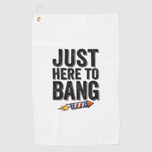 Funny Patriotic Firework Bang Vintage Shirt Design Golf Towel