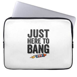 Funny Patriotic Firework Bang Vintage Shirt Design Laptop Sleeve