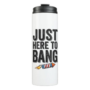 Funny Patriotic Firework Bang Vintage Shirt Design Thermal Tumbler