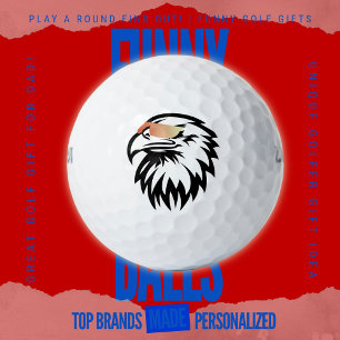 Funny Patriotic Golf Dad American Eagle Sunglasses Balls