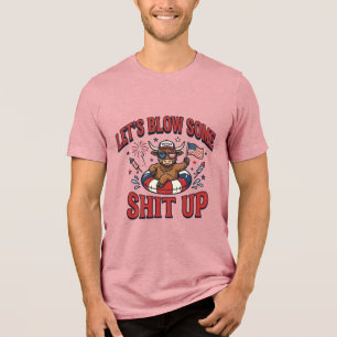 Funny Patriotic Highland Cow Fireworks Shirt (2)_1