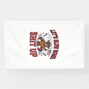 Funny Patriotic Highland Cow Fireworks Shirt (2)_1 Banner
