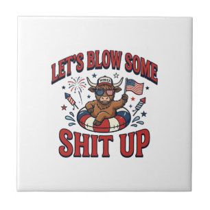 Funny Patriotic Highland Cow Fireworks Shirt (2)_1 Tile