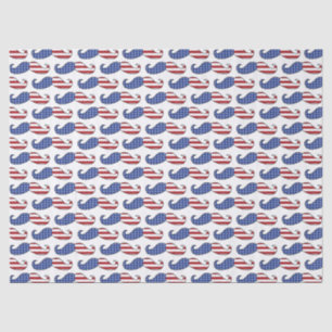 Funny Patriotic Moustache Pattern Tissue Paper