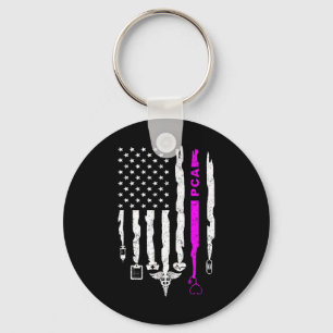 Funny Patriotic Pca Usa Flag Nurses Week Gifts 4th Key Ring
