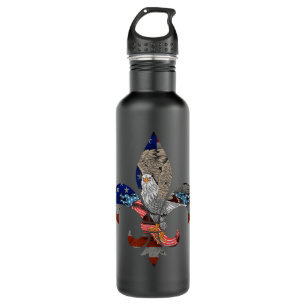 Funny Patriotic Scout Logo Scouting Lover Us Flag  710 Ml Water Bottle
